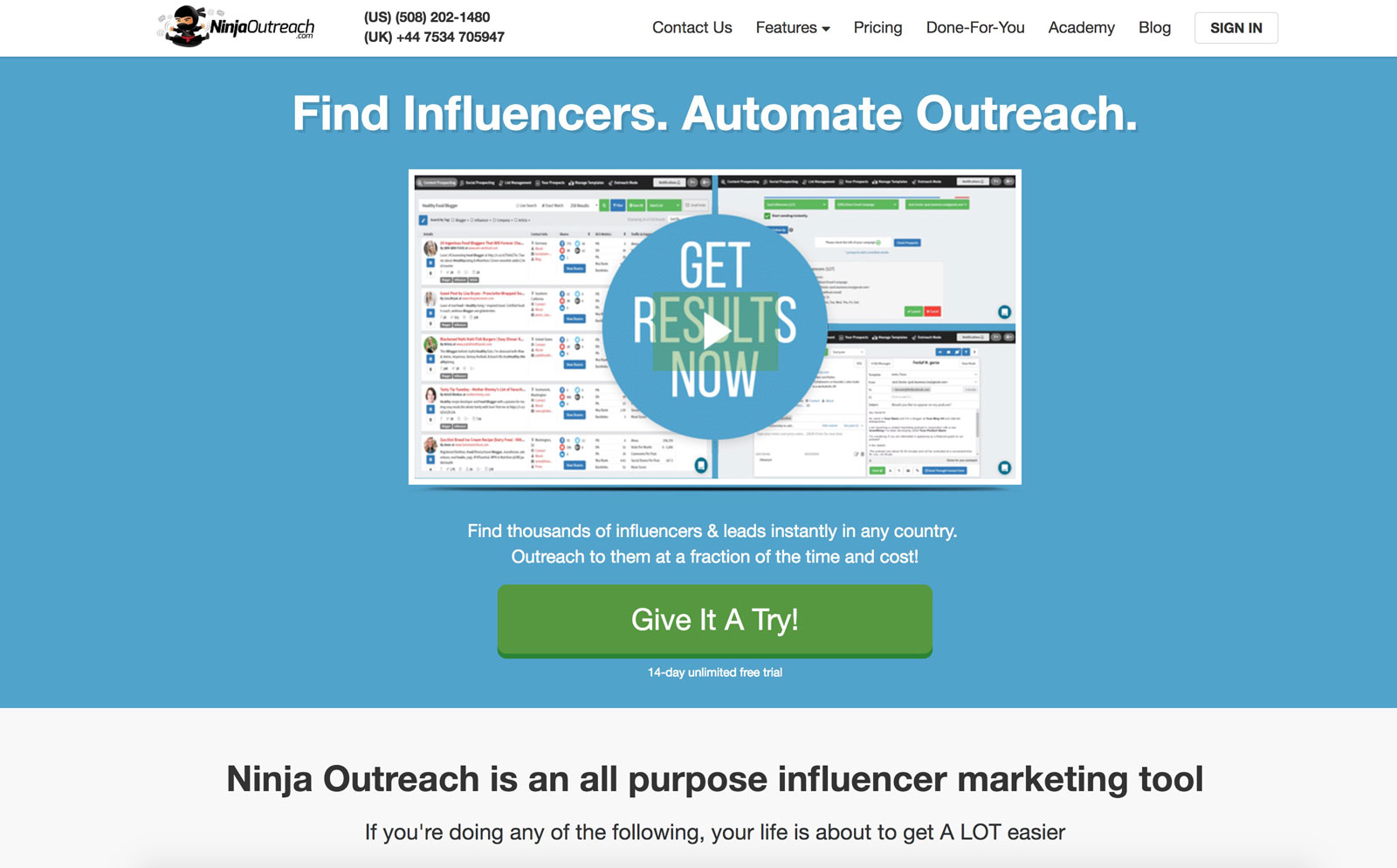 Ninja Outreach is the go-to tool for finding influencers | Top 5 Influencer Marketing Tools for Content Promotion