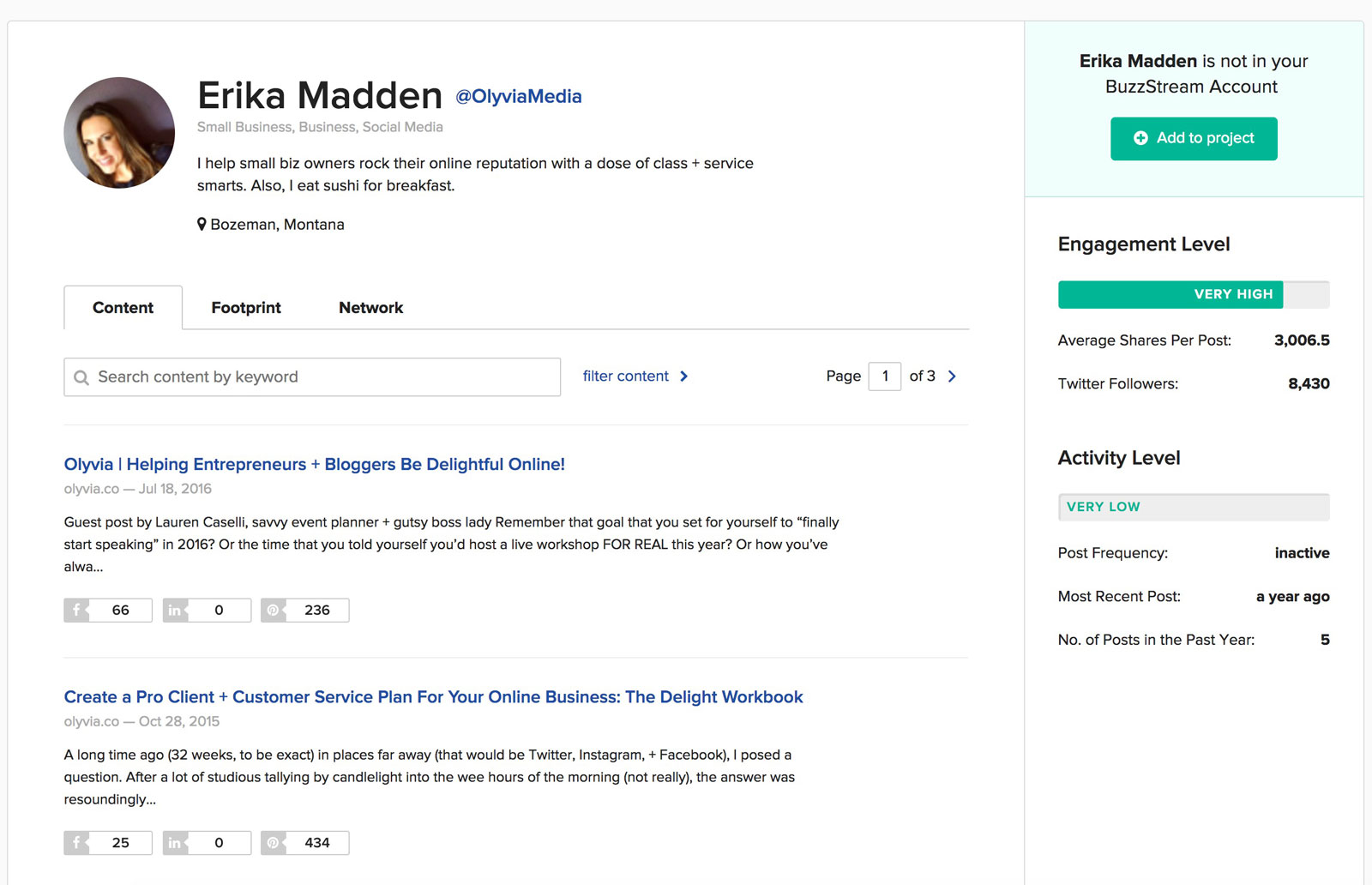 Find influencers but to streamline the process of contacting them through sophisticated templates and processes.