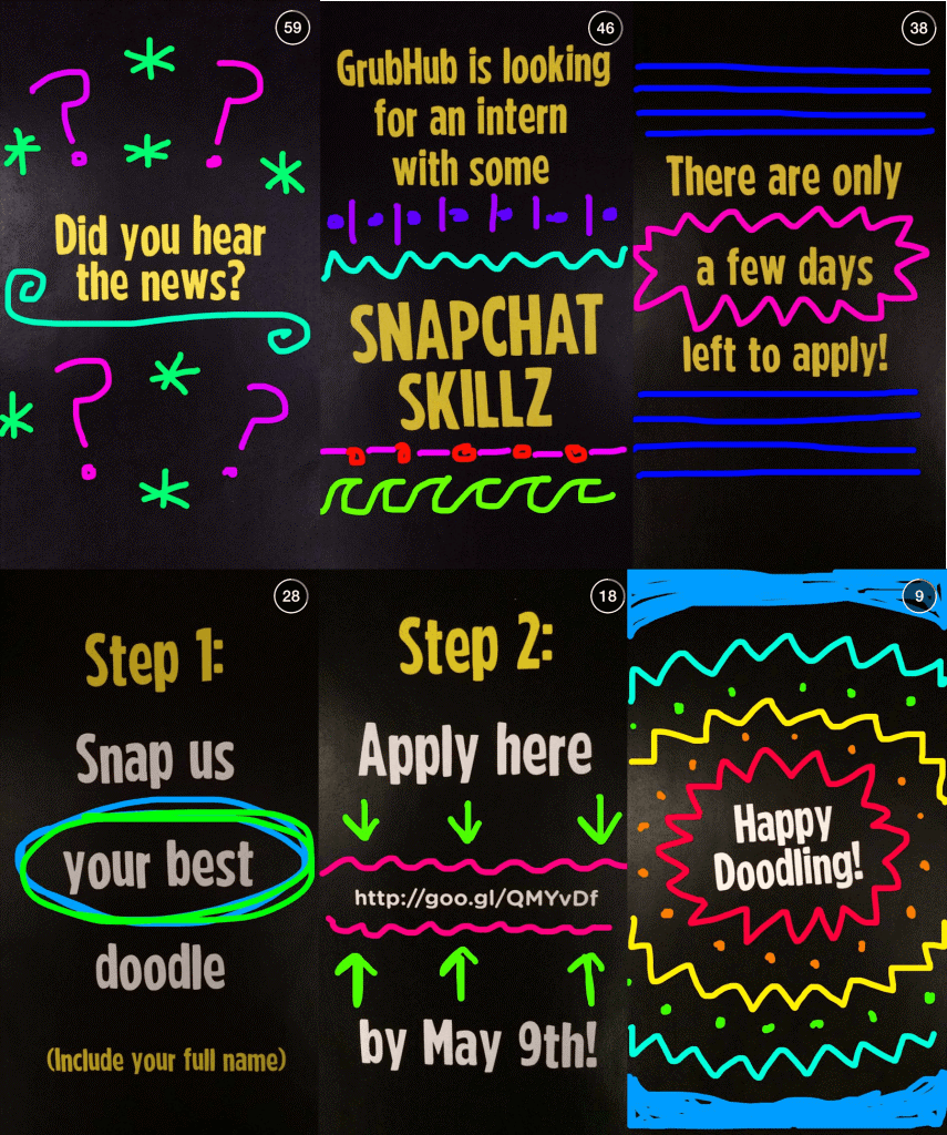 Grubhub was one of the first large companies to advertise on Snapchat,