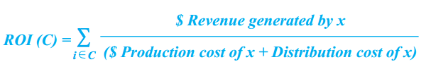 This formula can be used for one piece of content, for a specific campaign or for your overall content marketing activities.