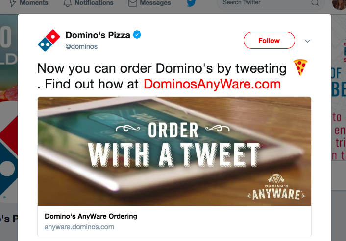 Dominos tweet-to-order campaign