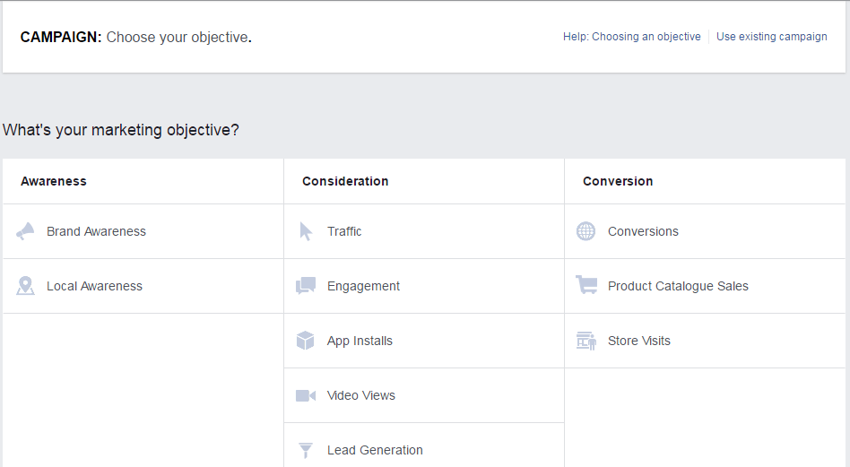 Facebook’s Adverts Manager, for example, allows you to create an ad campaign based entirely on such goals.