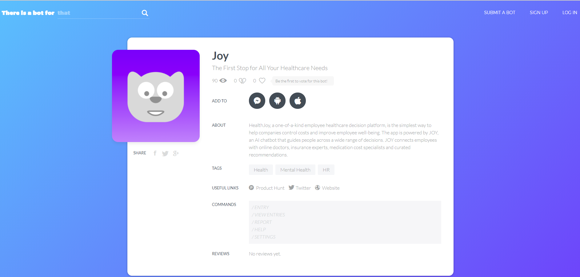 HealthJoy bot