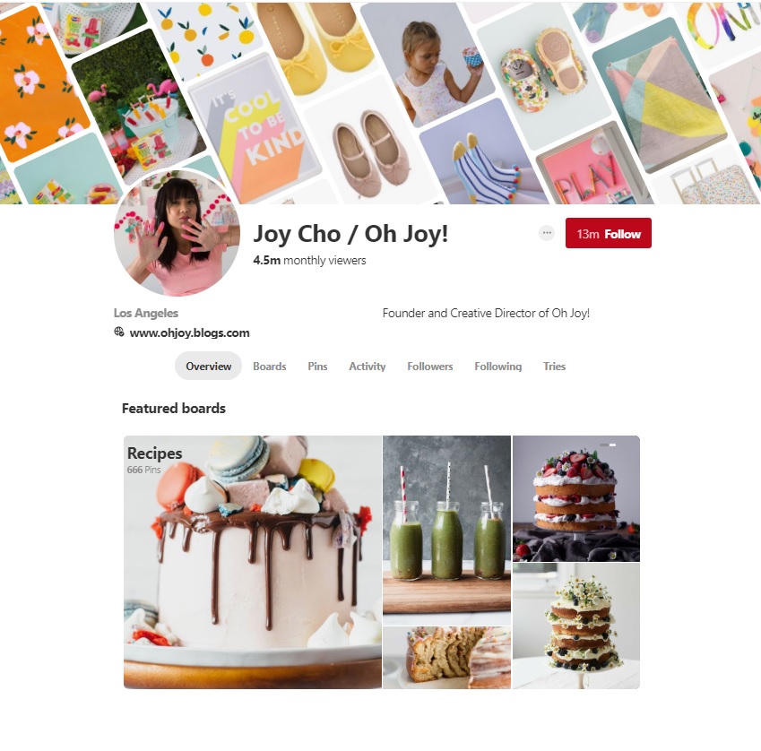 Joy Cho (Oh Joy!) Instagram page