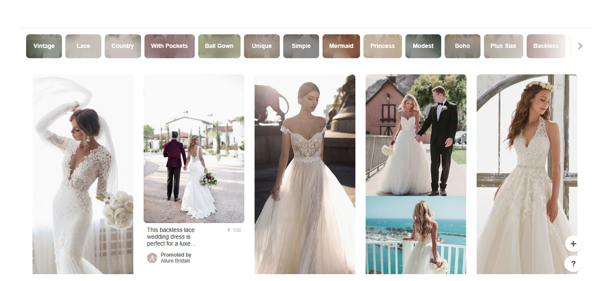 See the Pinterest category bar at the top of the page.