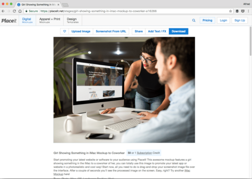 Our final video tool in this list is PlaceIt.