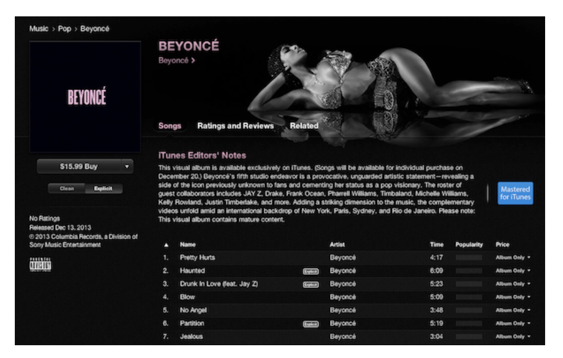 After setting the internet on fire, the album shifted 828,000 copies in its first three days on sale and has sold eight million overall.