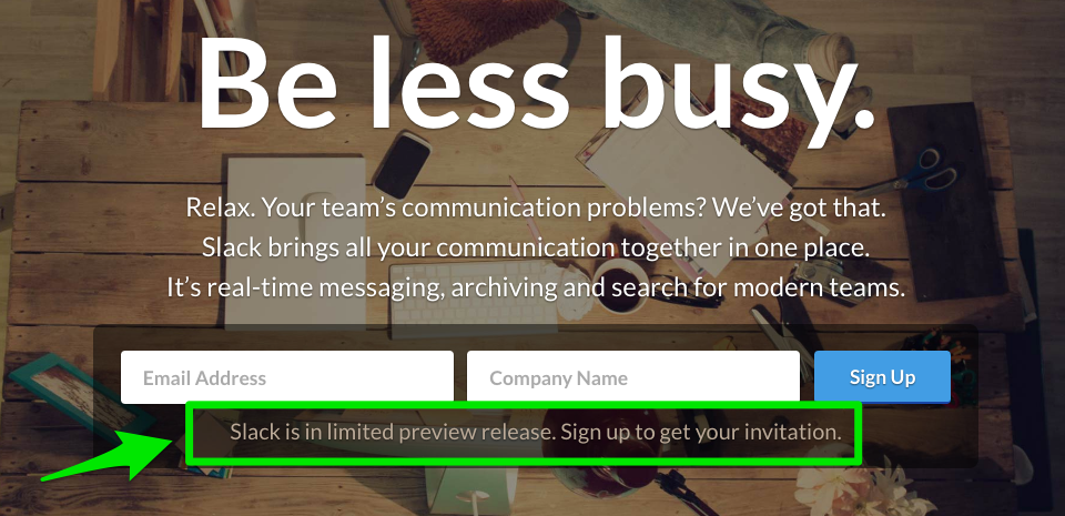 Slack project management.
