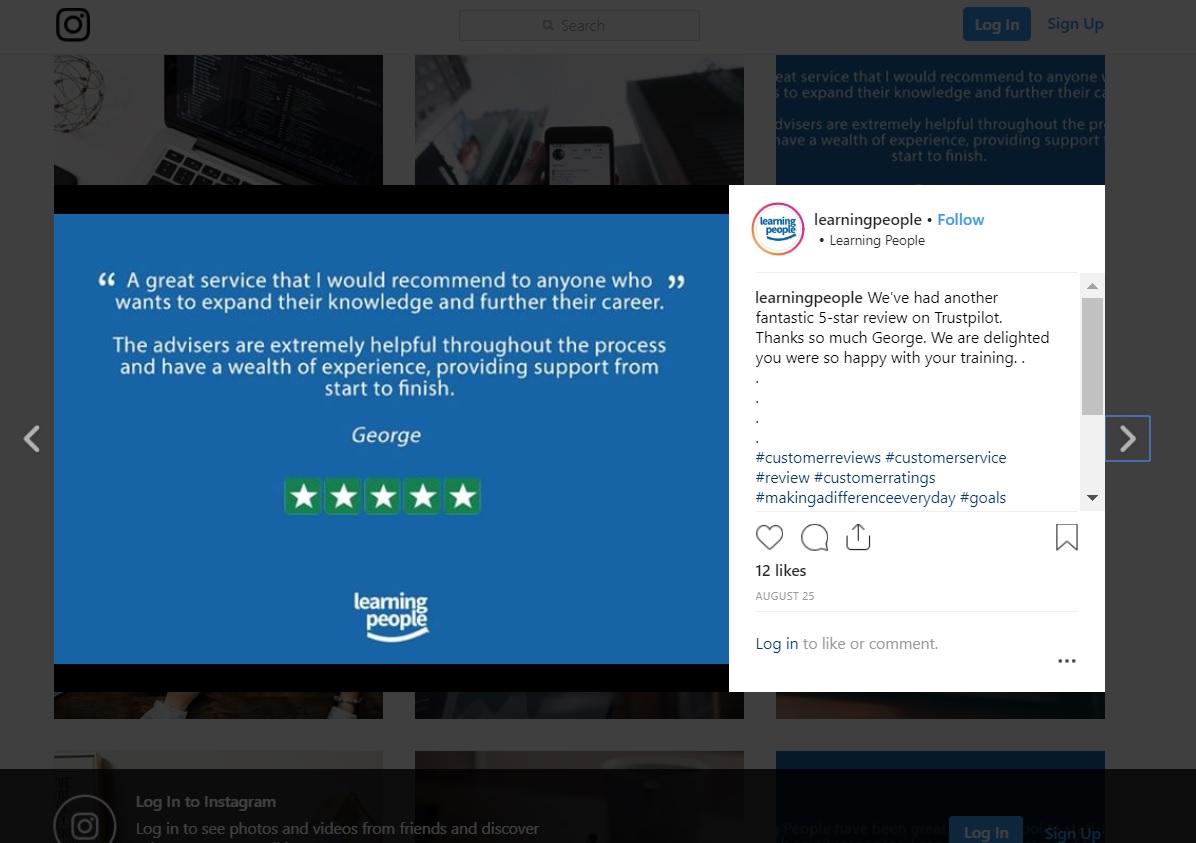 The Learning People instagram