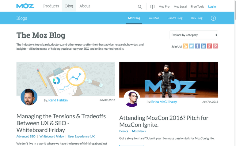Moz blog