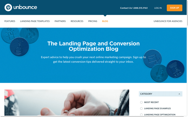 Unbounce blog