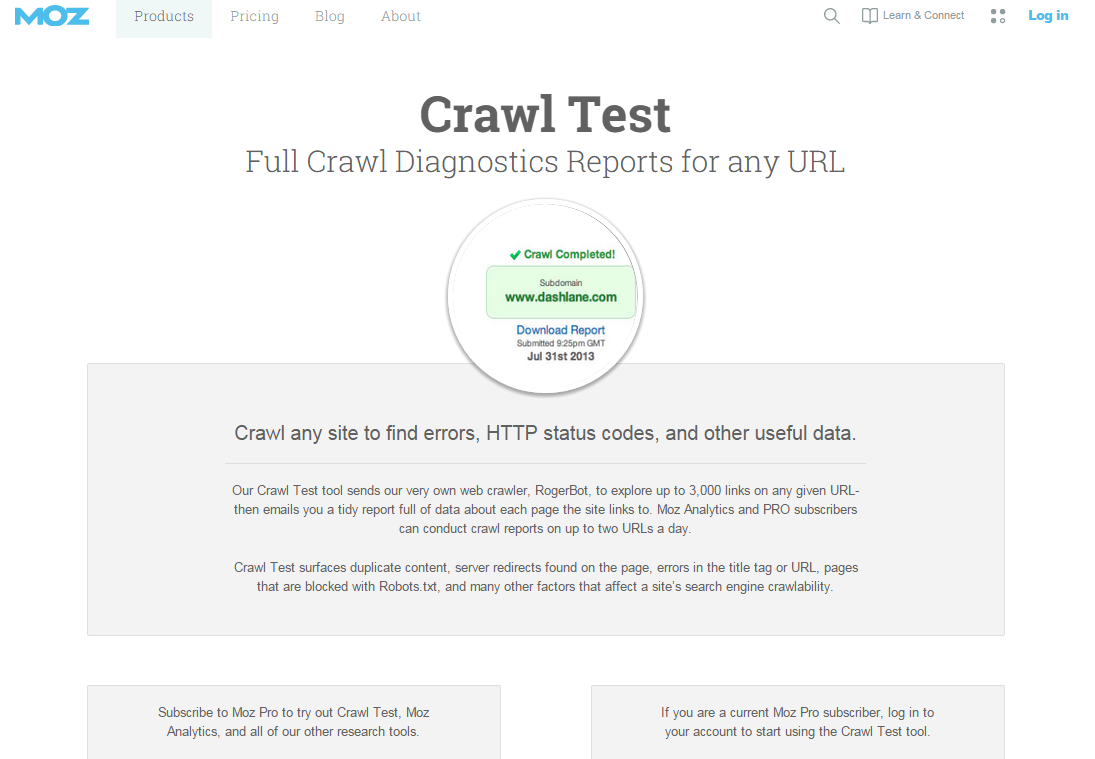 5 Technical SEO elements - Crawl Test