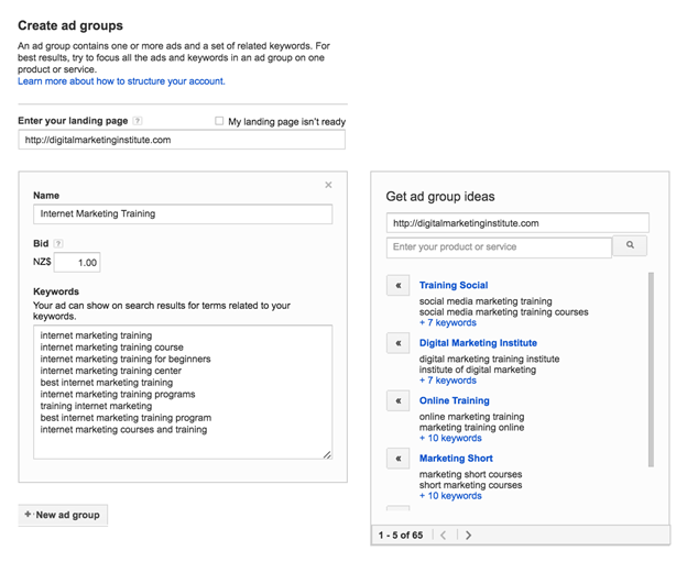 AdWords Ad Groups - From Startups to Managers: A Beginner's Guide to Google AdWords | Digital Marketing Institute
