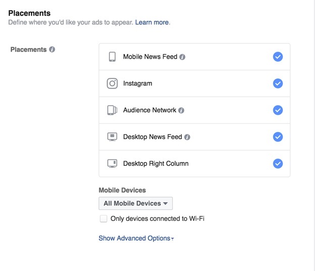 Facebook Placements - 5 Simple But Effective Ways to Increase Your Facebook Ads CTR | Digital Marketing Institute