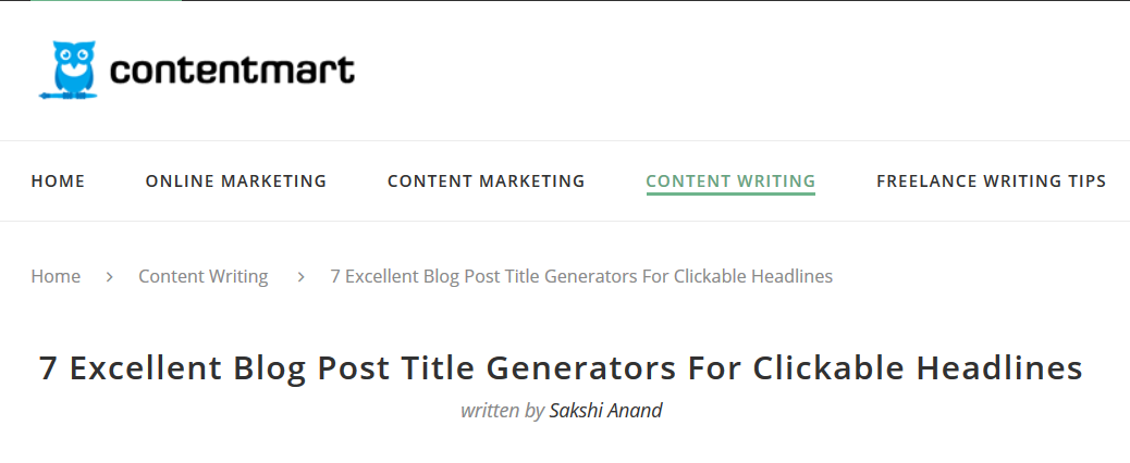 Contentmart title generator.