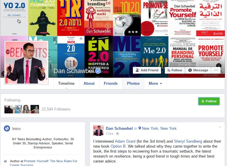 The author of New York Times bestseller 'Promote Yourself' and founder of Workplace Trends, Dan Schawbel is an advocate of career progression,