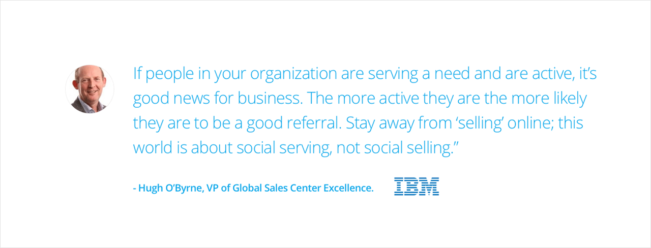 IBM Case Study - Hugh O'Byrne quote on social selling | Digital Marketing Institute