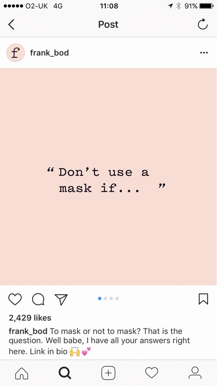Frank further build their brand voice
