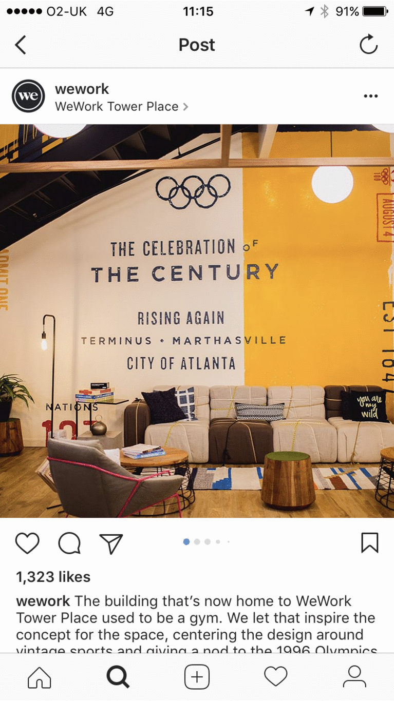 WeWork show their social followers behind-the-scenes