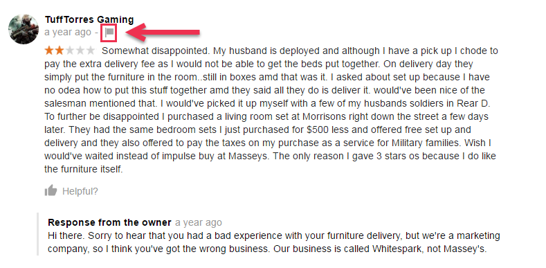 Example of fake review.