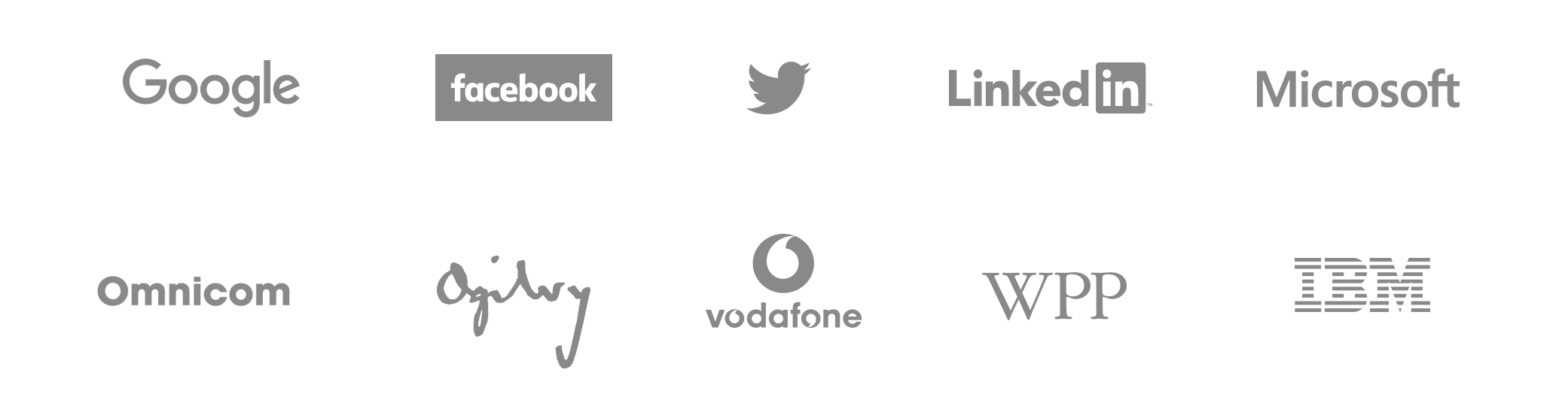 Industry Advisory Council logos - Google, Facebook, Twitter, LinkedIn