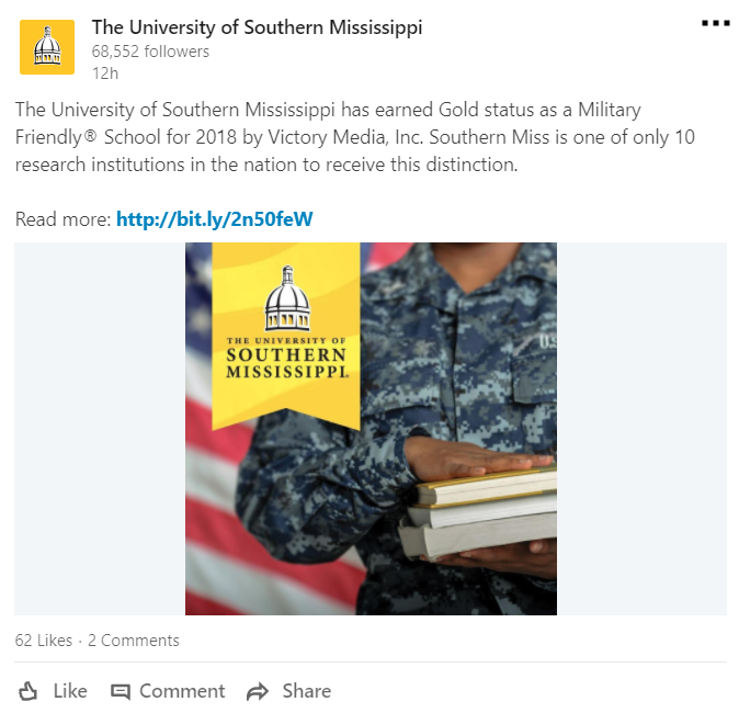 The University of Southern Mississippi.