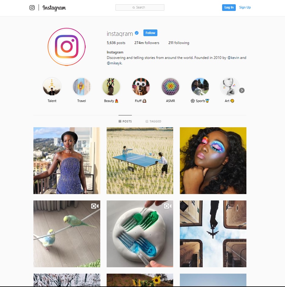Instagram account on Instagram