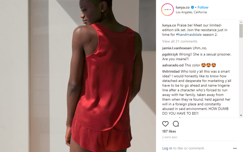 Lunya Handmaid's Tale campaign
