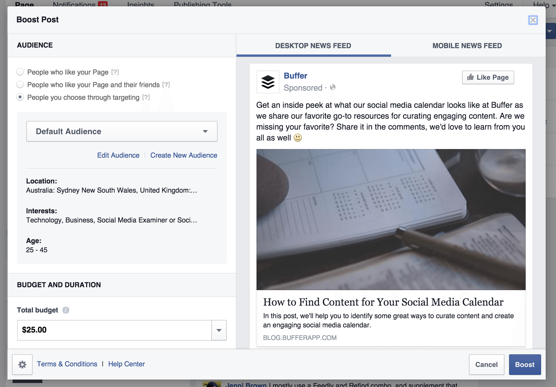 Step 6: Boost Your Post