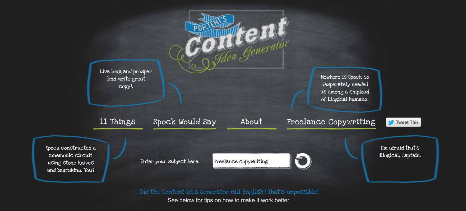 O Content Idea Generator da Portent o ajudará a manter seu calendário editorial atualizado!